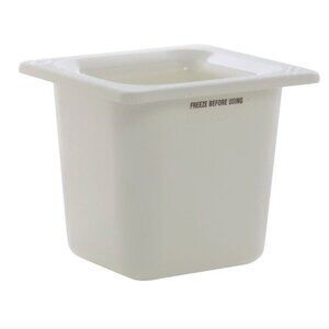 NEW - Carlisle Coldmaster® 2 1/5 qt White ABS Plastic Food Pan - 1/6 Size 6"D